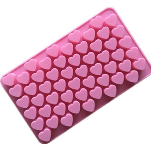 55 Holes Heart Shape Chocolate Candy Silicone Mould Decorating Cake Mold 3D Silicone Molds Pudding Making Tools 100% Handmade