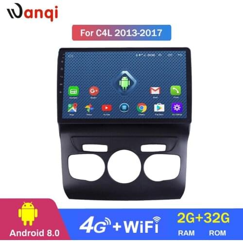 Wanqi Car Radio For Citroen C4 C4L Car DVD Player 2013 2014 2015 2016 2017 GPS Navi System Support WiFi Carplay SWC Mirror Link