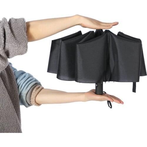 Automatic rain umbrella 8-bone portable three folding umbrella men business umbrella Portable Travel Rain Women Pocket Umbrella