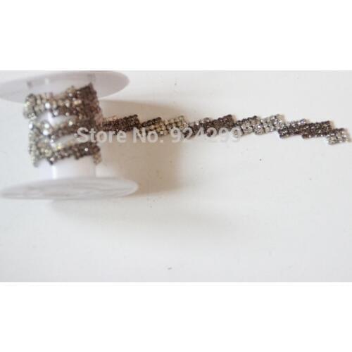 Free Shipping 5 yards Crystal Rhinestone Trim, Rhinestone Applique, Bridal Applique,Wedding Applique,Rhinestone Chain LSRT01119