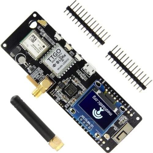 Official TTGO Meshtastic T-Beam V1.1 ESP32 433/868/915/923Mhz WiFi Bluetooth ESP32 GPS NEO-6M SMA 18650 Battery Holder With OLED