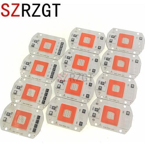 Full Spectrum LED Phyto Grow Lights 20W 30W 50W 220V Smart IC High Power COB LED Phyto Chip Red&Blue Light Updated Version