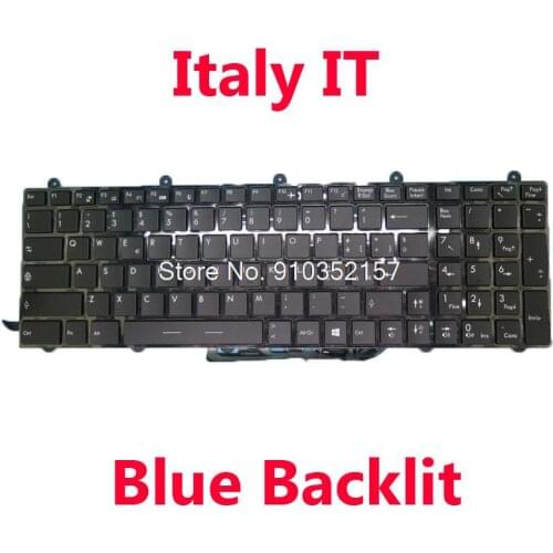 Italy IT Backlit Keyboard For MSI GT60 GT70 V139922DK1 GE60 2PC 2PE 2PF 2PG 2QD MS-16GF Blue Backlit