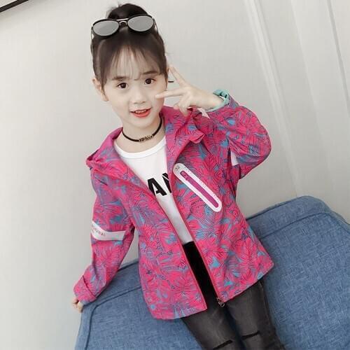 Jacket For Kids Coat Spring2021 Childrens Autumn Jacket Windbreakers Girls Coat Children Hooded Zipper Jacket For Baby Girl New