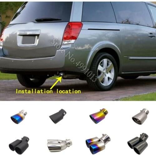 For Nissan Quest 2005-2010 car stickers cover muffler exterior back end pipe dedicate exhaust tip tail outlet ornament 1pcs