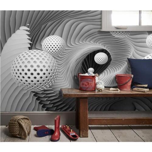 Custom Photo Wallpaper Mural Wallpaper 3d 3d Ball Space Swirl Modern TV Background Wall papel de parede