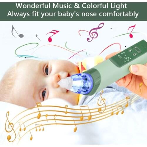 Nasal Aspirator Rechargeable Electric Nasal Aspirator Three-speed Suction With Music And Light Baby Clean Nose Baby Health Care