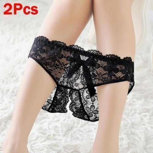 New Womens Sexy Lingerie Hot Erotic Crotchless Lace Panties With Bow Baby Dolls Dress Sexy Open Crotch Underwear Costumes Women