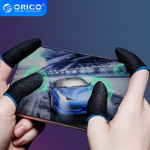 ORICO 1 pair Gaming Finger Sleeve Phone Games Sweat-Proof Finger Gloves Thumbs Finger Cover Anti-slip Cot Sleeve for PUBG Mobile