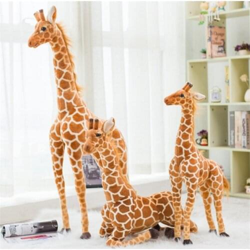 35-120 CM Giant Size Giraffe Plush Toys Cute Stuffed Animal Soft Simulation Giraffe Plush Toys Dolls Birthday Gift Kids Toy