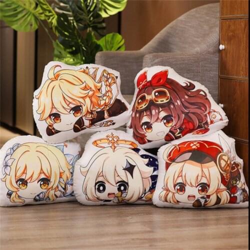 Pre-sell Kawaii Genshin Impact Game Pillow Plush Toy hot sale cute Stuffed Plushie Room Decor Soft Pillow Gift for Boys Girls