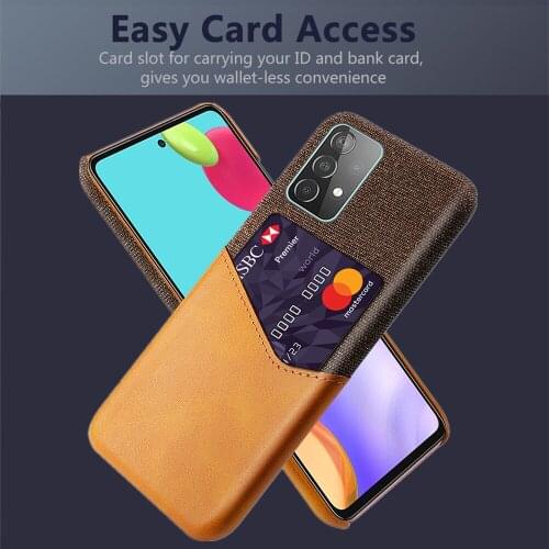 Luxury Business Phone Case On The For Samsung A52 5G Coque Cloth Texture PU Antiskid Cover For Galaxy A 52 5G 6.5" 2021 Funda