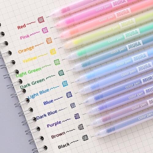 1 pc kawaii Colored gel pens set School blue 0.5 mm pen for journal Cute stationary school supplies cute pens colored pen