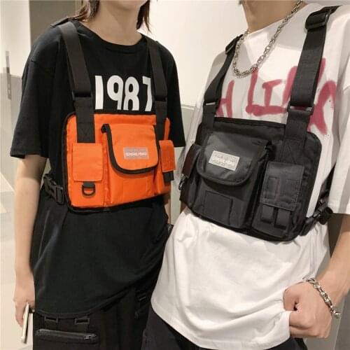 Waist Packs Fashion Men Chest Rig Bag Unisex Streetwear Vest Chest Bags Waistcoat Pouch Hip Hop Shoulder Backpacks