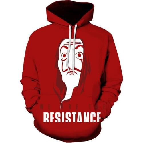 TV Series Money Heist Hoodies La Casa De Papel House Of Paper 3D Print Hooded Sweatshirt Men Women Hoodie Pullover Tops Clothing