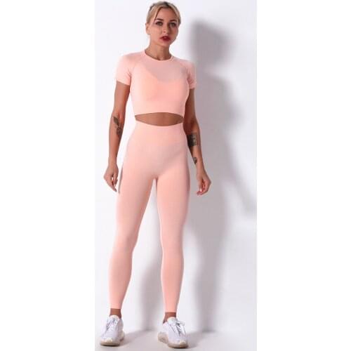Womens Sportswear Tracksuit Short Clothes Fitness Workout Running Sports Legging Yoga Set Gym Clothing Sports Suits 2PCS