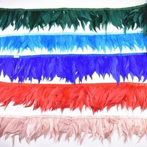10Meter/Lot Shred Goose Feathers Trims Geese Natural White Black Pheasant Feather for Crafts Fringe Ribbon Costume Plumes Plumas