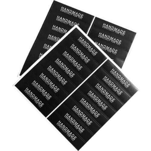 160pcs/pack Black Handmade Rectangular sealing Stickers Labels Sealing Sticker Gift Tag Gifts Decoration DIY gift sticker