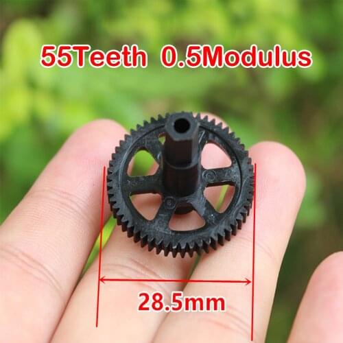 2PCS 0.5Modulus Gear Module Tooth 55 Teeth 0.5M Dia.28.5mm Plastic Gear Gears Transmission Unit Accessories for Toy Helicopter