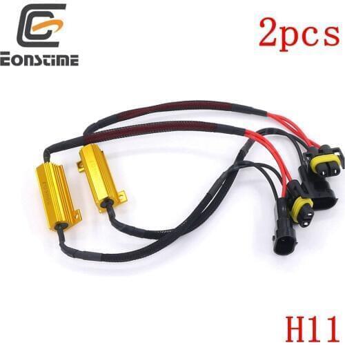 Eonstime Canbus 50W 6Ohm Headlight Load Resistor Fog Lamps light Decoder H4 H7 H8 H11 9005 9006 9008 H13 Resistance 2PCS