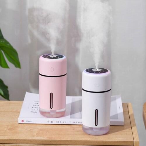 320ml USB Air Humidifier Diffuser for Car Ultrasonic Humidifier Mist Maker Fogger Water Mini Humidificador Portatil Light Lamp