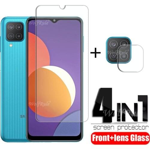 4 in1 For Samsung Galaxy M12 Glass For Samsung M12 Tempered Glass Screen Protector Phone Film For Samsung M12 Camera Lens Glass