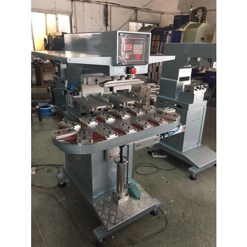 Automatic 3 color conveyor pad printer inkcup pad press printing machinery
