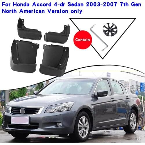 Car Accessories For Honda Accord 2003 2007 Sedan CL CN 7th 7 Gen 2003-2016 Mudguards Splash Guards Fender Mudflaps Car Fender