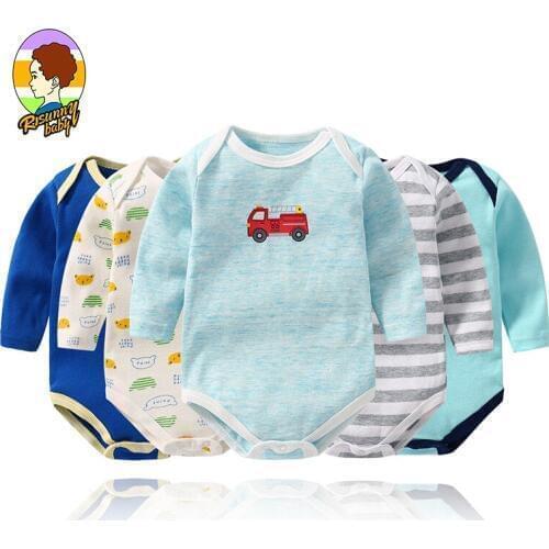 5 PCS/Lot Baby Boys Clothes Girls Clothing Bodysuits Baby Girls Clothes 0-24M Newborn 100% Cotton Unisex Baby Clothes