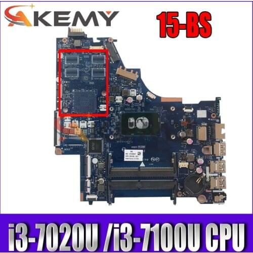 For HP 15-BS 250 G6 Laptop Motherboard DKL50 LA-E802P LA-E801P With SR3LD i3-7020u i3-7100uCPU DDR4 100% Tested Fast Ship