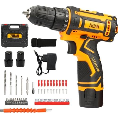12V Battery Impact Drill Electric Screwdriver Brushless Cordless Screwdriver Impact Driver Rechargeable Driver