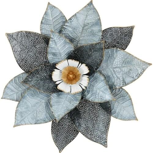 European Restaurant Three-dimensional Wrought Iron Flower Wall Decoration Light Luxury Style Warm Sofa Background Pendant