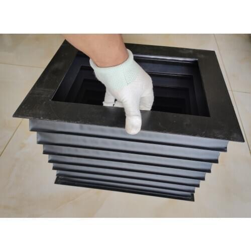 T5 flexible protection bellows, inside 200 mmx300 mm; outsize 280 mmx380 mm; both ending flange 300 mmx400 mm