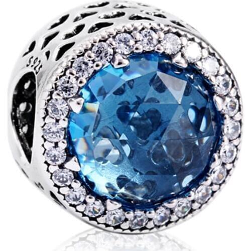 Hot Sale Silver Color Charm Bead Fashion Big Crystal Beads For Original Pandora Charm Bracelets & Bangles Jewelry