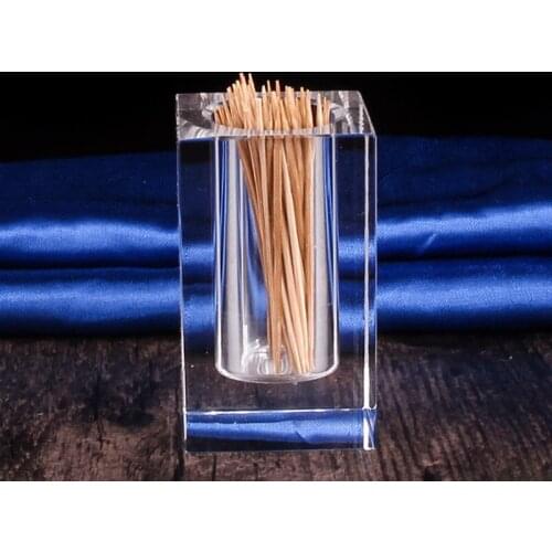 Small Tealight Crystal Candle Holder Toothpick Jar Home Hotel Toothpick Organizer Romantic Dining Table Decoration Candlestick