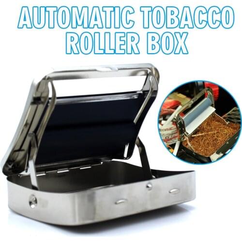 New Automatic Tobacco Roller Box Cigarette Rolling Machine Stainless Steel Case Roller Cigarette Rolling Machine For Smoking