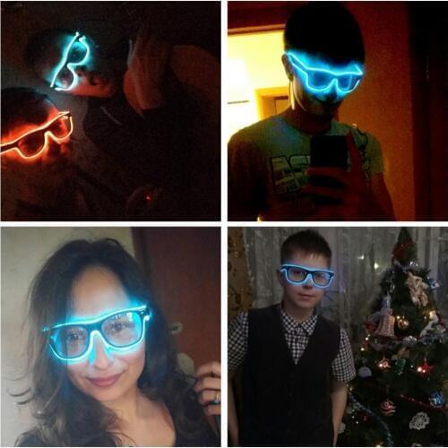 Upgraded Flashing EL Wire Led Glasses CE Certified Luminous Party Decorative Lighting Classic Gift Bright LED Light Up Party