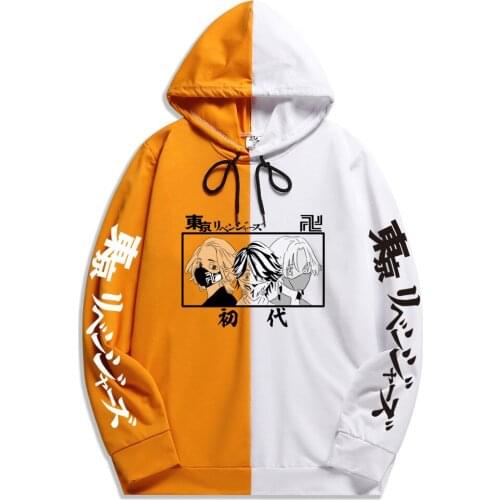 First Summer Autumn Casual Anime Tokyo Revengers Men Sportswear Print Patchwork Thin Hoodies Loose Daily Tops Sweatshirt