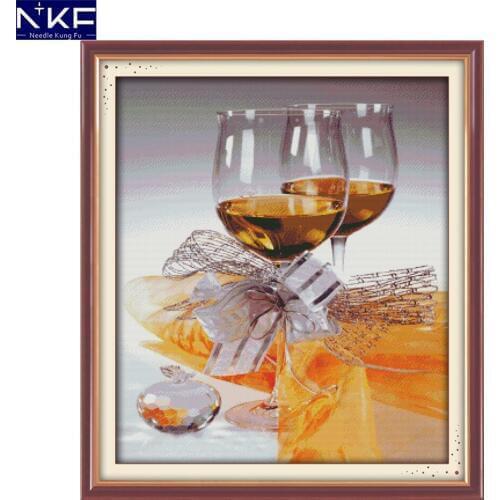 NKF Sweetnessand Poetic Cross Stitch Kit Embroidery Needlework Set 11CT14CT DIY Kit Handmade Chinese Cross Stitch for Home Decor