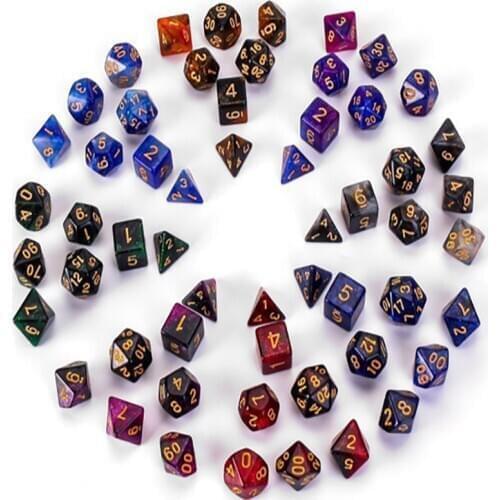 A Set Of Seven Eight-Color Starry Sky A Variety Of Styles Dice Drinking Get Together Couple Interactive Table Game Dice
