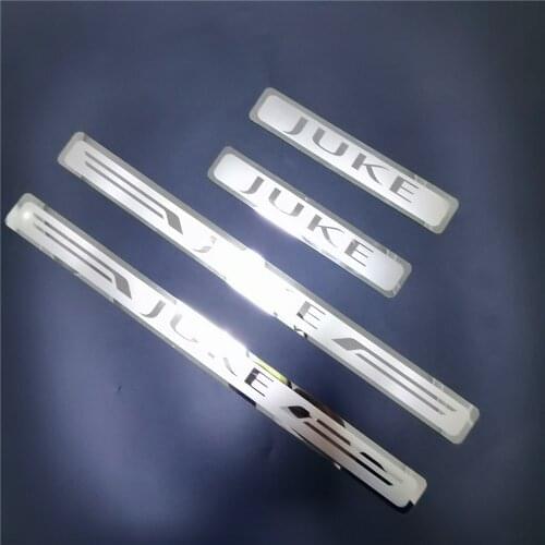 For Nissan JUKE 2010-2020 Door Sill Scuff Plate Trim Guard Stainless Steel Threshold Pedal Cover Molding Sticker Car Accessories