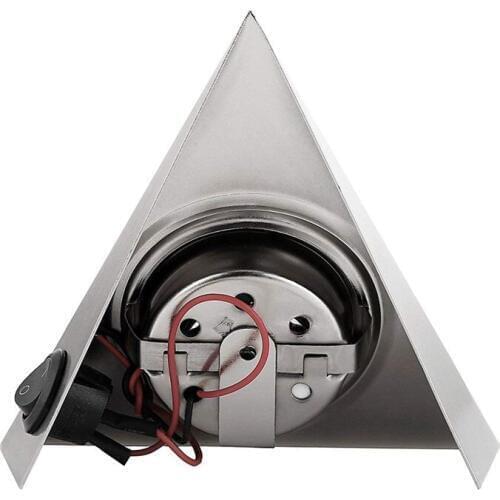 New 1Pc Kitchen Under Cabinet Lighting Triangle Led Light Stainless Steel Downlight Warm White