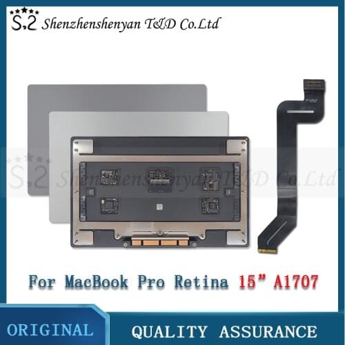 Original A1707 Trackpad For Macbook Pro Retina 15.4 '' A1707 Touchpad Trackpad With Cable 2016 2017 Year Grey Silver Color