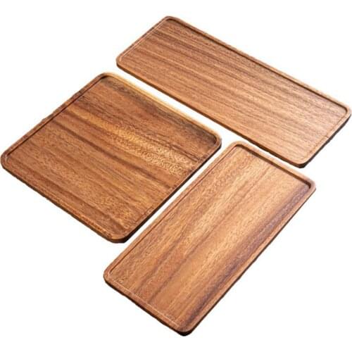 1Pcs Walnut Tray Simple Tea Tray Creative Tea Tray Rectangular Household Dry Brewing Table Set