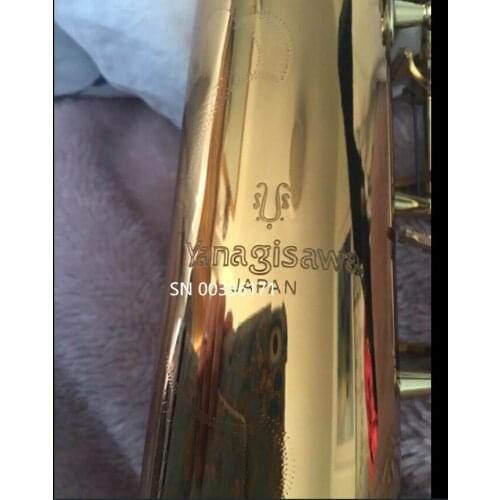 Yanagisa Soprano Saxophone, S-902 Model Gold Lacquer Engraved B Flat