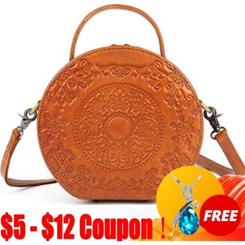 CGA New Shoulder Bag Women Cross Body Bag Leather Bag Vintage Floral Ladies Small Handbag Luxury Handbags Female Messenger Bags