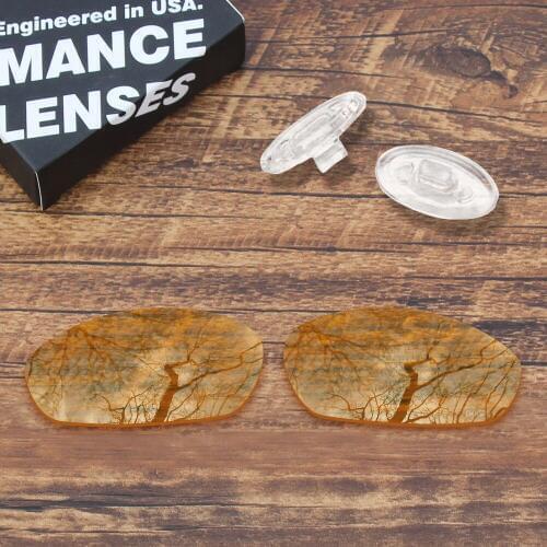 ToughAsNails Resist Seawater Corrosion Clear Yellow Replacement Lens and Clear Nose Pads for Oakley Whisker