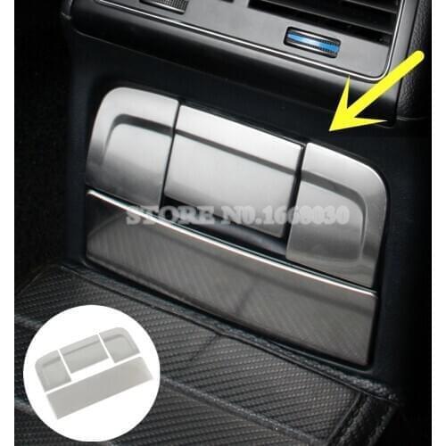 Interior Rear Cigarette Ashtray Frame Cover Trim 4pcs For Audi A4 S4 2009-2015 Car accesories interior Car decoration