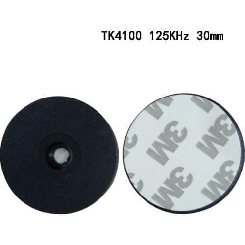 100pcs/lot Water-proof 125KHz TK4100 RFID Patrol Tag with 3M glue
