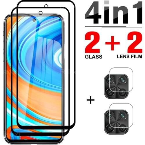 4-in-1 Tempered Glass For Xiaomi Redmi Note 5 Note 7 Protector For Redmi Note8 Note8 Pro Note9 Pro Note9 Pro Max Phone Lens Film